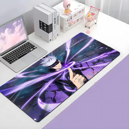 Japanese J-Jujutsu Kaisen k-Kugisaki G-Gojo Satoru Mouse Pad Large Gaming Mousepad with Thick Stitched Edge Non-Slip Desk Mat