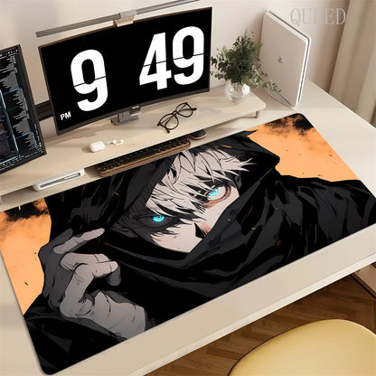 90x40CM Black Anime Jujutsu Kaisen Large Mouse Pad Ryomen Sukuna Xxl MousePads Pc Computer Gaming Accessories Non-slip Desk Mat