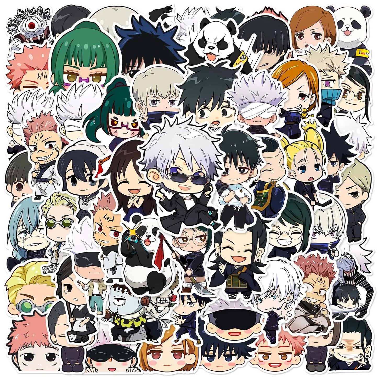 60Pcs Cartoon Cute Jujutsu Kaisen Stickers DIY Stickers Scrapbooking Phone Luggage Skateboard Waterproof Decals